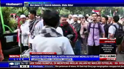 Situasi Demo di Depan Balai Kota Jakarta Kondusif