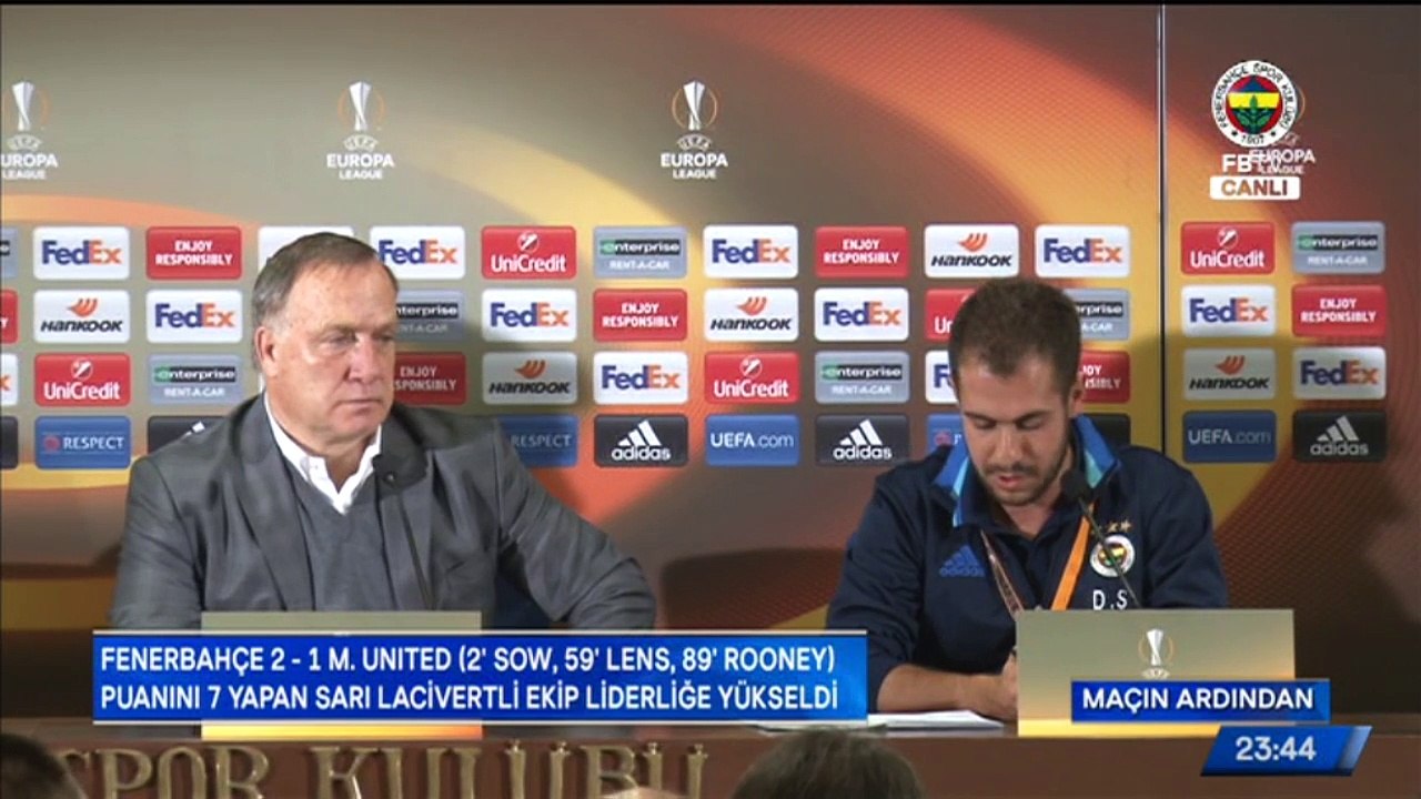 Advocaat'ın Basın Toplantısı - Fenerbahçe 2-1 Manchester United