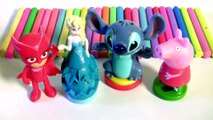 Disney PJ Masks Play-Doh Stampers Peppa Pig Stitch Disney Princess Elsa Frozen Clay Sticks