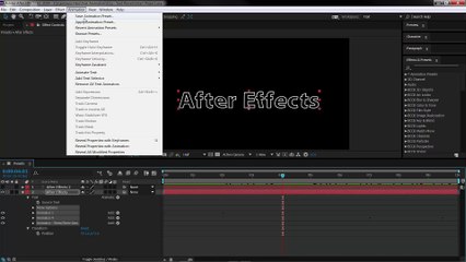 14 After Effects Text Animation - Saving Presets
