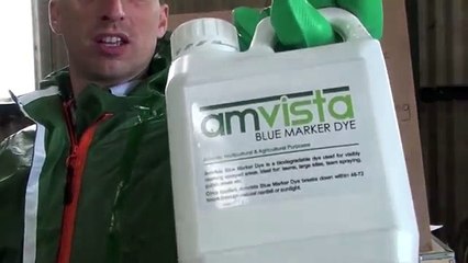 Using Amvista Blue Dye spray marker