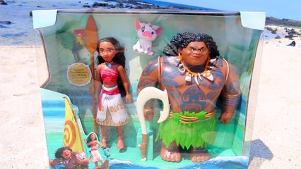 BEST PRINCESS_ Elsa VS Moana NEW Disney Princess Moana Movie Beach Competition Princess Ocean Powers