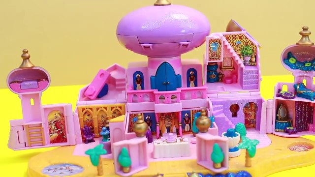 CINDERELLA CASTLE Disney Princess Polly Pocket Aladdin Jasmine Palace Belle Castle COMPILATION