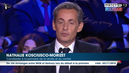Primaire à droite – le débat : vifs échanges entre Nicolas Sarkozy et Nathalie Kosciusko-Morizet
