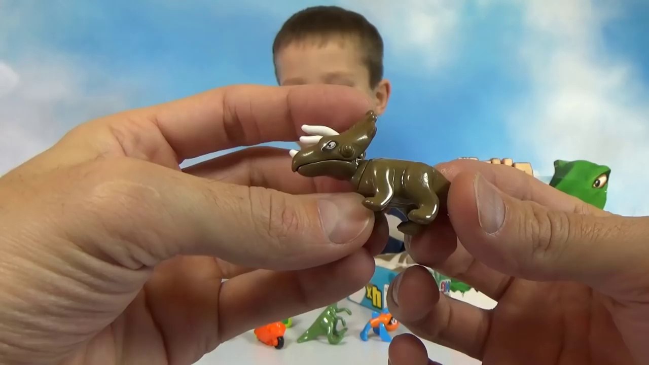 Динозавр сюрприз коробочка Киндер распаковка Мистер Макс & Мисс Катя (новый выпуск 06 11 2016)