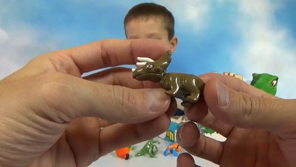 Динозавр сюрприз коробочка Киндер распаковка Мистер Макс & Мисс Катя (новый выпуск 06 11 2016)