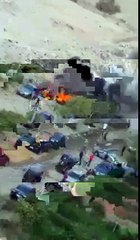 اللقطات الأولى لمحاولة استهداف أحد القضاة بسيارة مفخخة فى مدينة نصر