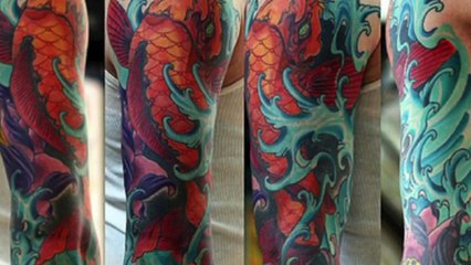 Modèles tatouage carpe koi
