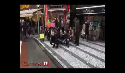 Kadıköy'de HDP'lilere polis müdahalesi
