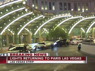 UPDATE: Lights coming back on at Paris Las Vegas
