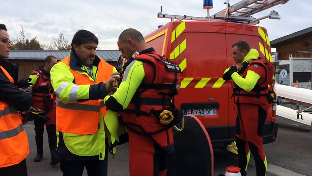 Saint-Quentin : exercice de sauvetage de personnes dans le marais d'Isle