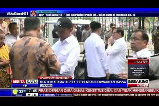 Breaking News: Menag Temui Perwakilan Massa Aksi Damai