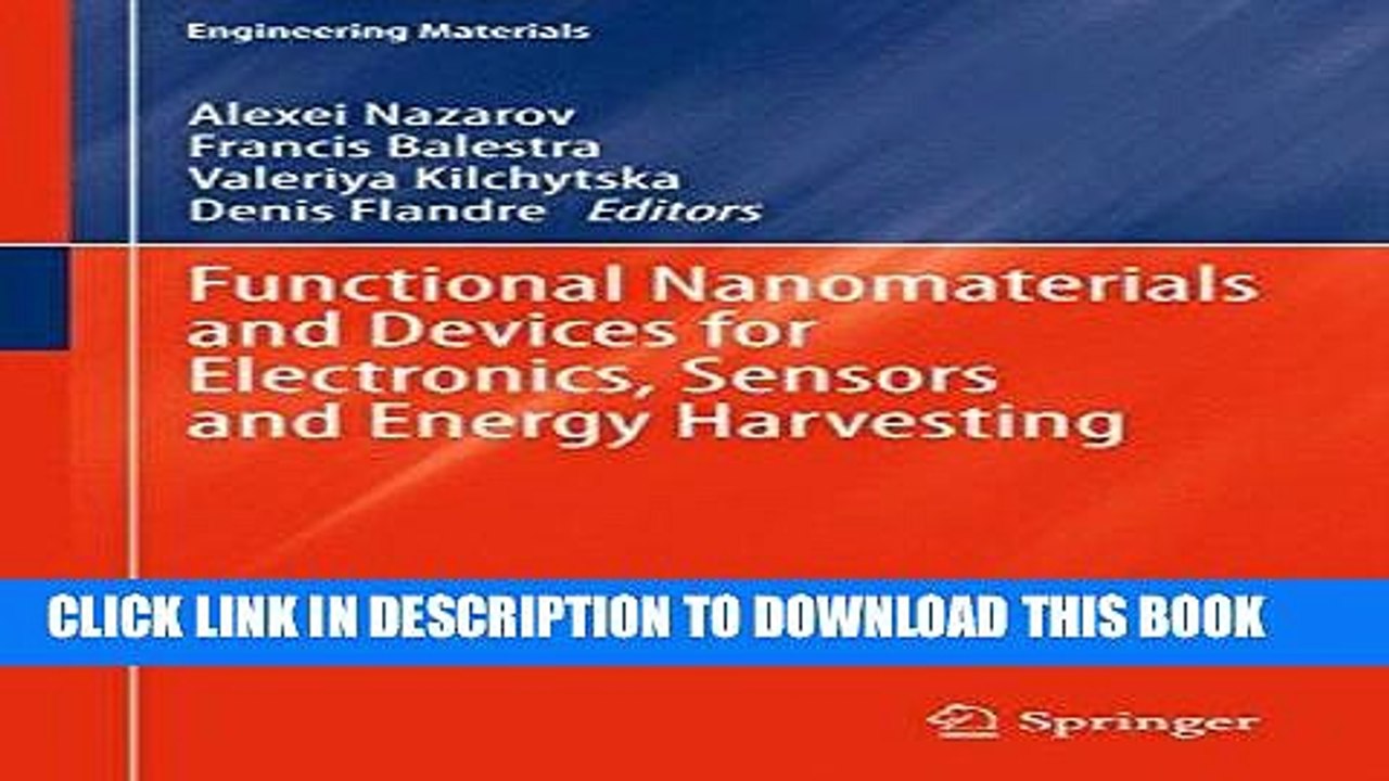 Read Now Functional Nanomaterials and Devices for Electronics, Sensors and Energy Harvesting