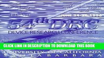 Read Now 1996 54th Annual Device Research Conference Digest: June 24-26, 1996, University of