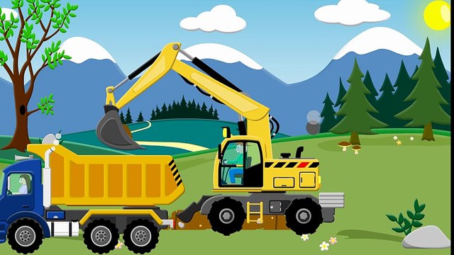 Construction Vehicles for Kids - Dump Truck - Excavator - Cement Truck - Crane