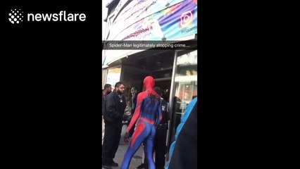Real-life 'Spiderman' helps security officer to catch criminal