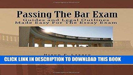 [PDF] Passing the Bar Exam: Guides And Legal Outlines Made Easy For The Essay Exam Popular