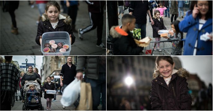 A menina de cinco anos que doa bolinhos aos sem-abrigo