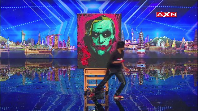 Vilas Nayak Paints Giant Portrait In 2.5 Minutes | Asia’s Got Talent Episode 5