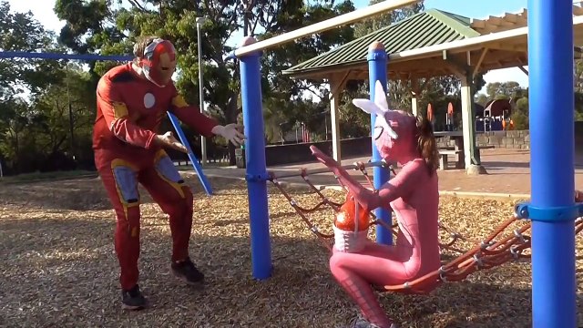 Spidergirl Vs Skeleton Man Vs T-REX w Spiderman Frozen Elsa Joker Superhero Fun Compilation IRL-_dKdlN8rDGI.CUT.11'59-21