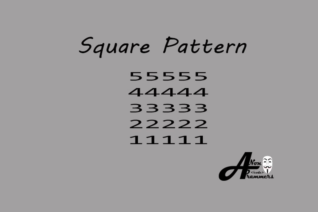 Square Pattern C++#11