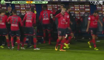 But de Robert Maah - Gazélec FC Ajaccio 1-0 Red Star - (04/11/2016)
