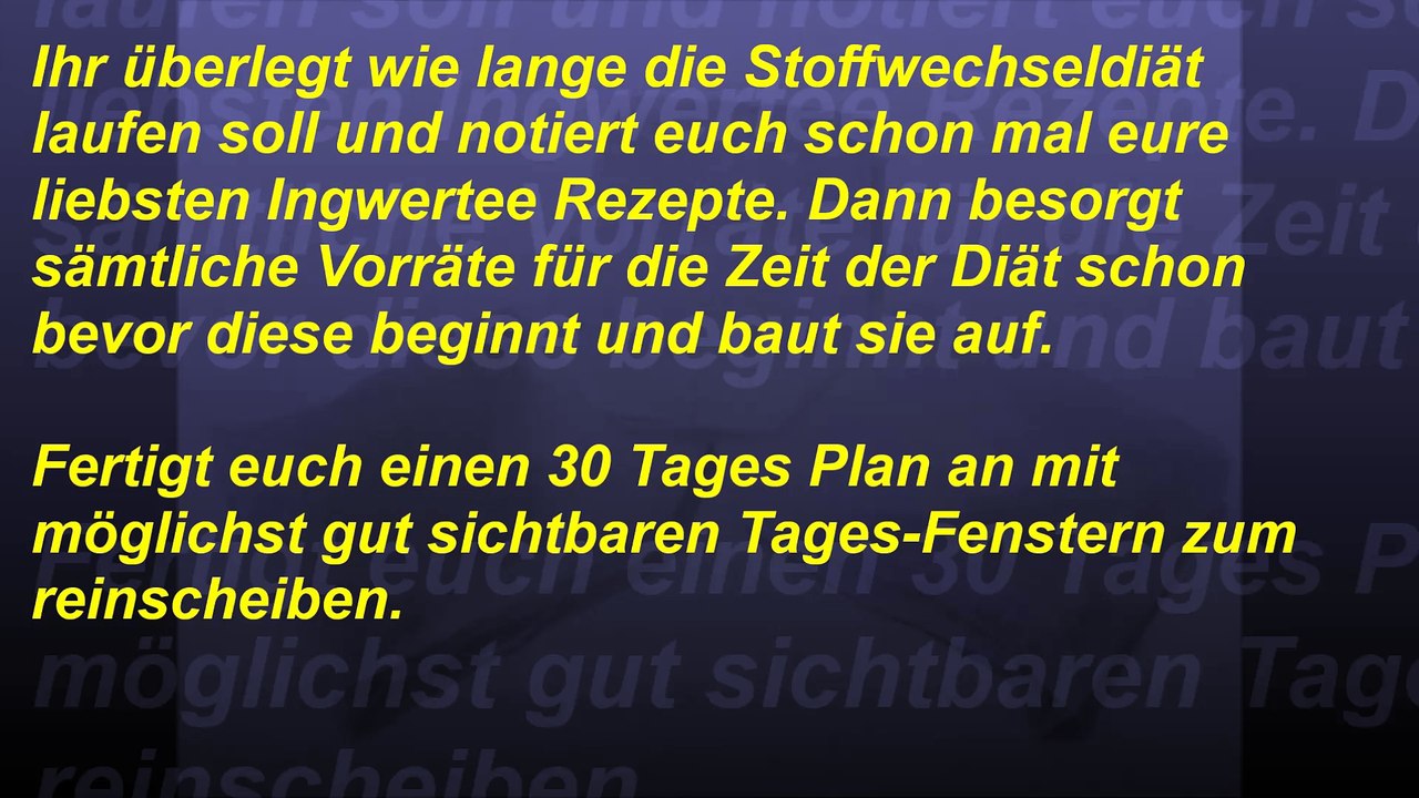 Stoffwechseldiätplan aufstellen und durchführen