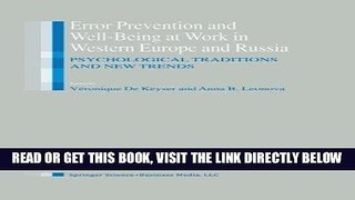 [READ] EBOOK Error Prevention and Well-Being at Work in Western Europe and Russia: Psychological