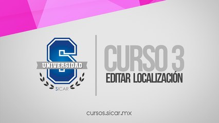 Editar Localización (SICAR Versión 2.2)
