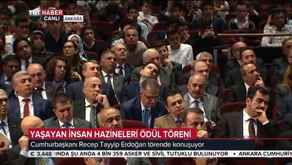 Recep Tayyip Erdoğan / Yaşayan İnsan Hazineleri Ödül Töreni / 3 Kasım 2016