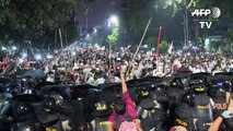 Violentos choques en manifestación islamista en Yakarta