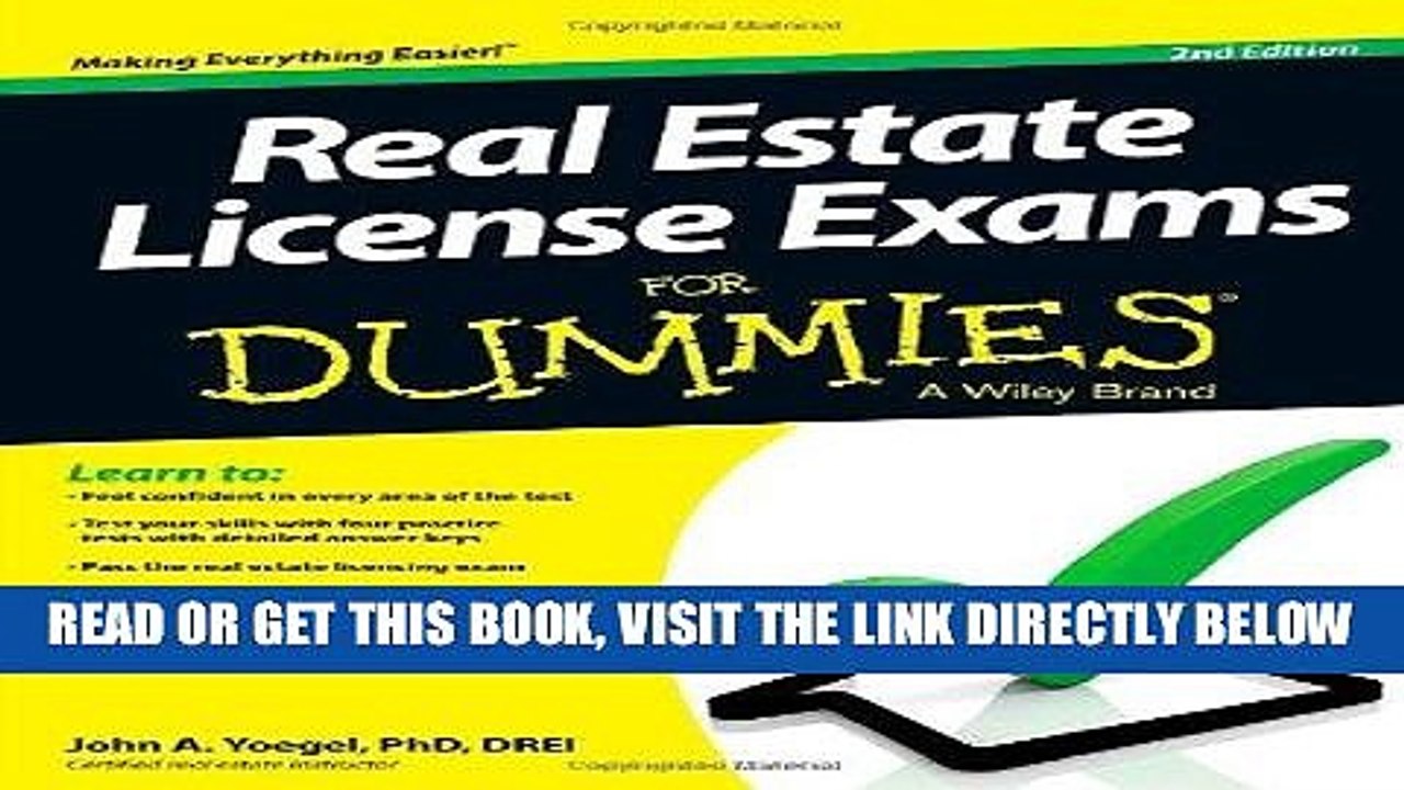 EBOOK] DOWNLOAD Real Estate License Exams For Dummies PDF