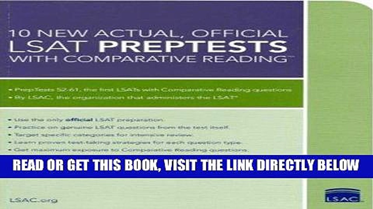 EBOOK] DOWNLOAD 10 New Actual, Official LSAT PrepTests with Comparative Reading: (PrepTests 52-61)