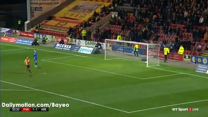 Partick Thistle vs Aberdeen 1-2  Jayden Stockley Goal  Premiership 04-11-2016
