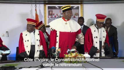 Côte d'Ivoire: le Conseil constitutionnel valide le référendum