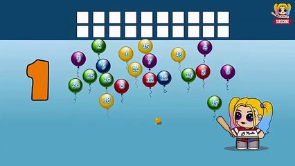 Counting from 1 to 20 with Cartoon Superheroes and Balloon - Learn English Numbers for kids