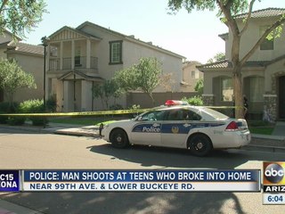 Police: Man shoots at teens who broke into his home