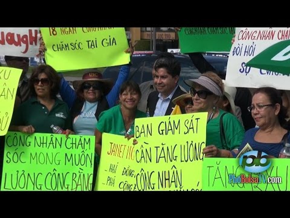 Nghiệp đoàn UDW biểu tình phản đối GSV Janet Nguyễn, đòi tăng lương