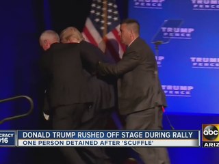 Donald Trump rushed off stage during Nevada rally