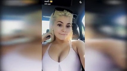 Download Video: Kylie Jenner shares poses in a pale pink sports bra on Snapchat