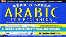 Best Seller Read and Speak Arabic for Beginners with Audio CD, Second Edition (Read and Speak