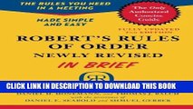 Ebook Robert s Rules of Order Newly Revised In Brief, 2nd edition (Roberts Rules of Order in
