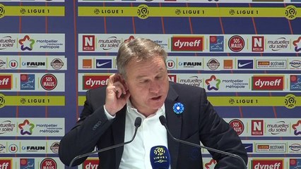 Ligue 1     Montpellier - OM : conférence d'après match de Frédéric Hantz