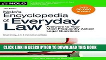 [New] Ebook Nolo s Encyclopedia of Everyday Law: Answers to Your Most Frequently Asked Legal