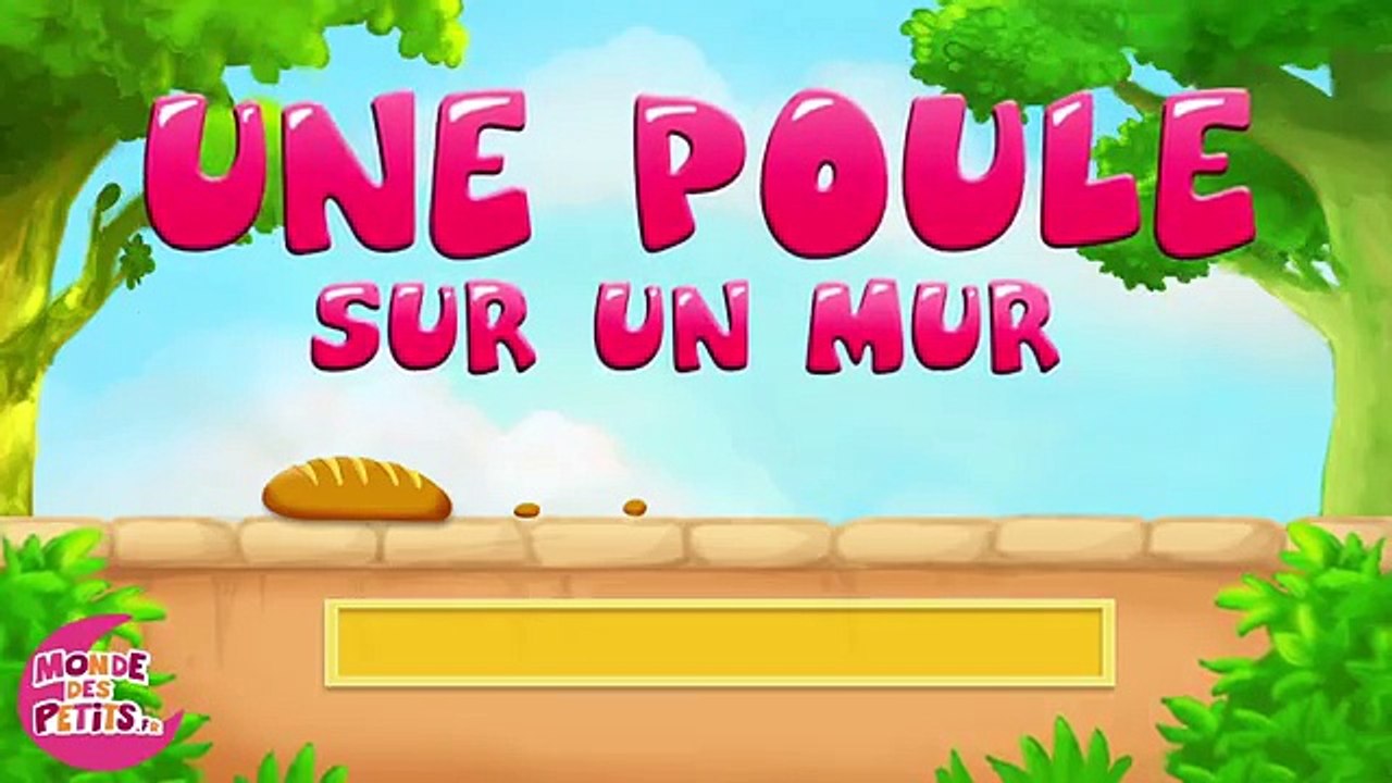 Une poule sur un mur