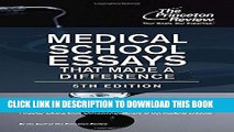 [FREE] EBOOK Medical School Essays That Made a Difference, 5th Edition (Graduate School Admissions