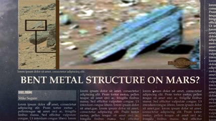 Bent Metal Structure on Mars
