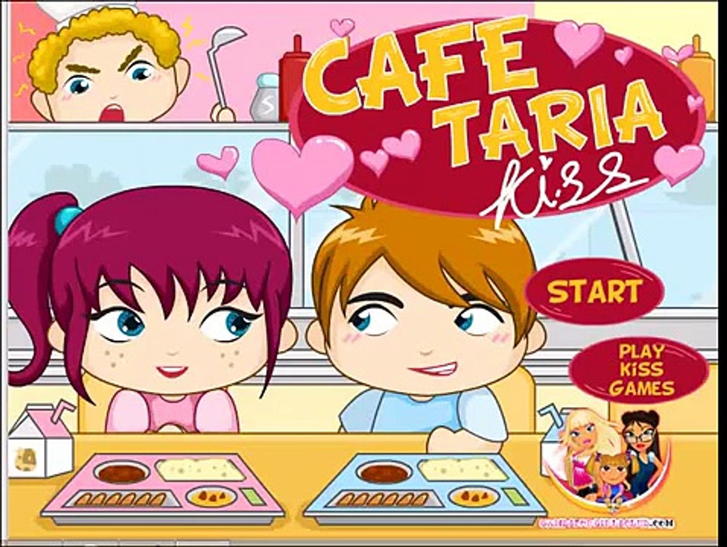 Cafetaria Kissing Games - Kissing Games - Video Games For Girls