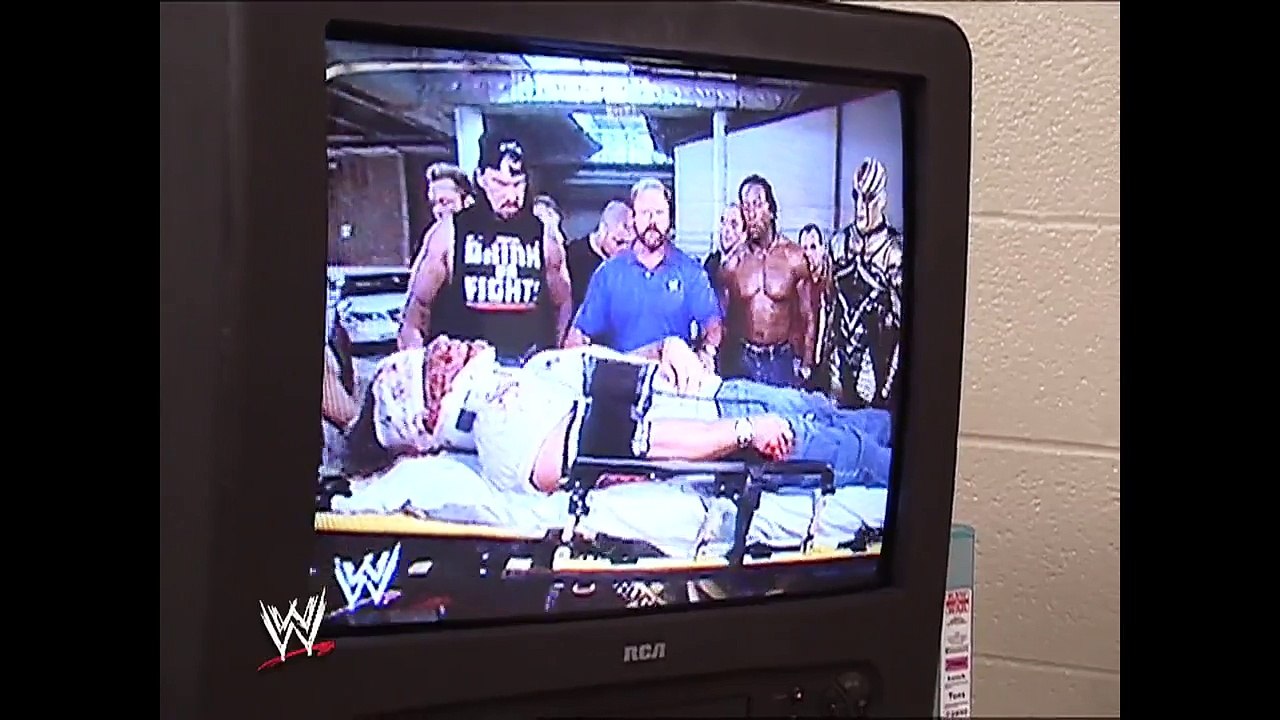 Stephanie McMahon & Billy Kidman & Hardcore Holly & Mike Awesome Backstage SmackDown 08.01.2002