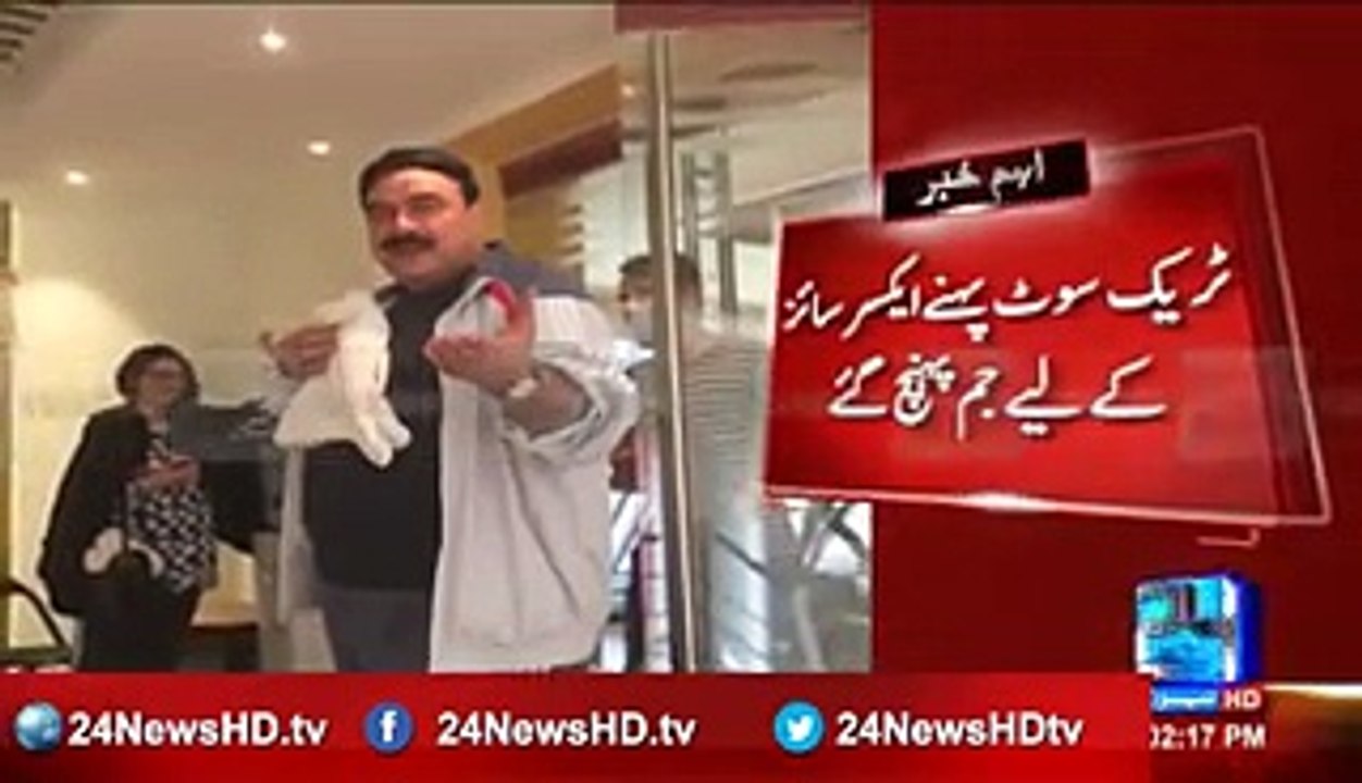 Sheikh Rasheed starts exercise in gym following Imran Khan's footsteps